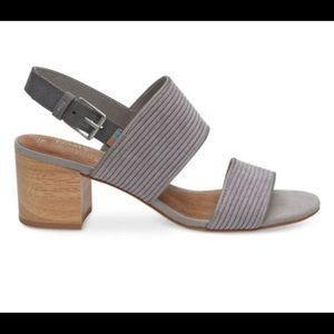 Toms Cement Corduroy Women’s Poppy Sandal. Brand new.